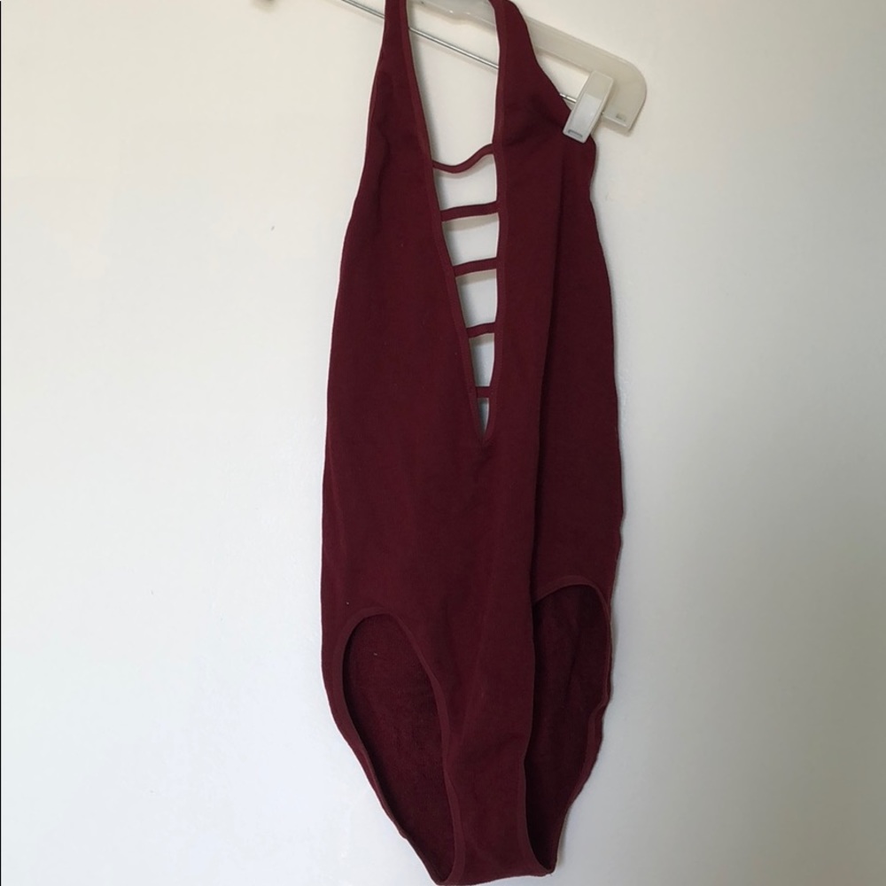 BRAND NEW urban outfitter maroon bodysuit